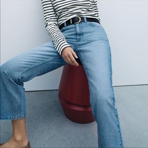 Zara High Waist Tapped Jeans